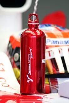 Images Dated 9th May 2008: Formula One World Championship: Drinks bottle for Timo Glock Toyota TF108