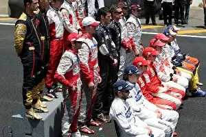 Formula One World Championship: The drivers line up for group picture