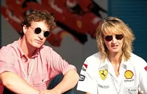 Images Dated 9th January 2001: Formula One World Championship: Eddie Irvine Ferrari and his sister Sonia Irvine