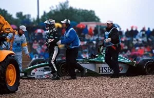 Images Dated 26th June 2001: Formula One World Championship: Eddie Irvine Jaguar Cosworth R1 retires from the race