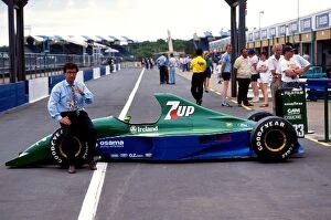 Images Dated 9th March 2001: Formula One World Championship: Eddie Jordan with his first Formula One car in 1991, the Jordan 191