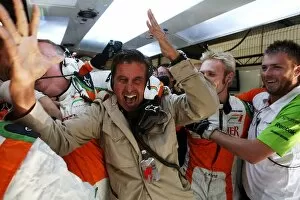Formula One World Championship: Enrico Zanarini Driver Manager of pole sitter Giancarlo Fisichella Force India F1
