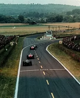 French Gallery: Formula One World Championship: Eventual race winner Jack Brabham Cooper Climax T53 leads Phil Hill Ferrari D246