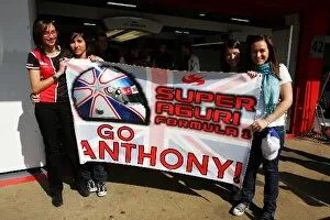 Formula One World Championship: Fans of Anthony Davidson Super Aguri F1 Team in the pits
