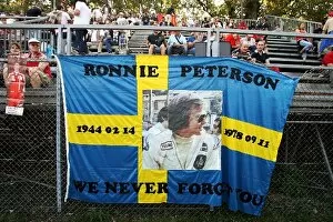 Formula One World Championship: Fans banner remember the late Ronnie Peterson