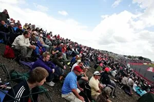 Images Dated 5th July 2008: Formula One World Championship: Fans in the grandstand watch qualifying