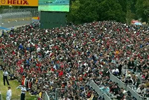 Images Dated 8th March 2004: Formula One World Championship: Fans watch the race
