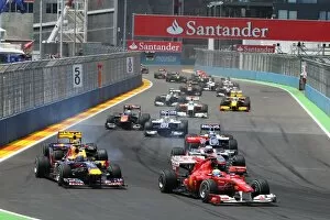 Images Dated 27th June 2010: Formula One World Championship: Felipe Massa Ferrari F10 at the start of the race