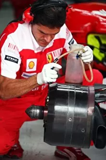 Images Dated 23rd October 2010: Formula One World Championship: Ferrari F10 and Mechanic
