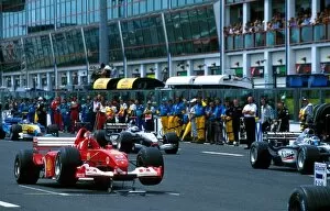Images Dated 22nd July 2002: Formula One World Championship: The Ferrari F2002 of Rubens Barrichello was left stranded on its