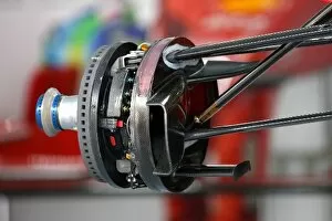Images Dated 23rd April 2009: Formula One World Championship: Ferrari F60 front brakes detail