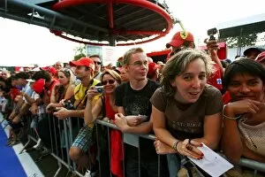 Images Dated 10th September 2009: Formula One World Championship: Ferrari fans in the pits