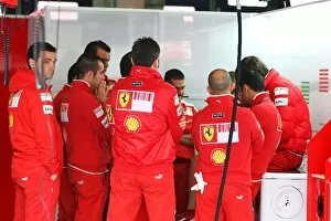Images Dated 11th July 2009: Formula One World Championship: Ferrari have a meeting