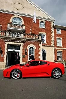 Images Dated 16th July 2007: Formula One World Championship: A Ferrari outside the entrance of Whittlebury Hall