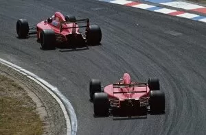 Images Dated 27th February 2001: Formula One World Championship: The Ferrari pair of Nigel Mansell and Alain Prost