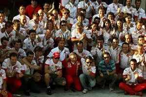 Images Dated 26th August 2007: Formula One World Championship: Ferrari post race celebrations: Kimi Raikkonen Ferrari