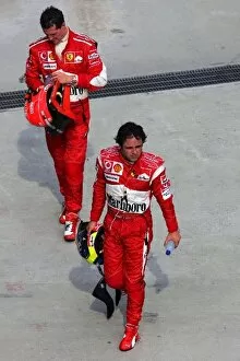 2006 Collection: Formula One World Championship: Ferrari team mates Felipe Massa Ferrari