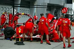 Pitstop Gallery: Formula One World Championship: The Ferrari team practice pit stops