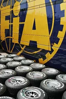Wheel Collection: Formula One World Championship: FIA motorhome and tyres