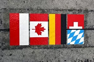 Images Dated 16th March 2006: Formula One World Championship: Flags for the BMW Sauber team