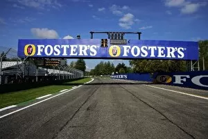 Images Dated 21st April 2005: Formula One World Championship: Fosters signage on the pit straight