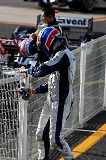 Images Dated 9th October 2005: Formula One World Championship: fourth placed Mark Webber Williams escapes parc ferme