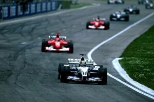 Images Dated 21st April 2003: Formula One World Championship: Fourth placed Ralf Schumacher Williams BMW FW25 battles for