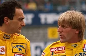 Formula One World Championship: Gabriele Tarquini left and Joachim Winkelhock