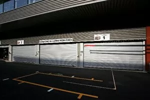 Formula One World Championship: The garage doors close at McLaren