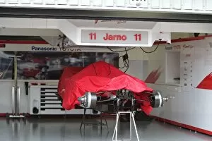 Images Dated 2nd July 2008: Formula One World Championship: Garage of Jarno Trulli Toyota