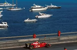 Monaco Collection: Formula One World Championship: Gerhard Berger Ferrari 412T2, finished third behind Damon Hill