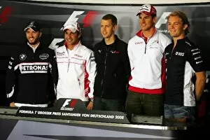 Images Dated 17th July 2008: Formula One World Championship: German F1 drivers in the FIA Press Conference