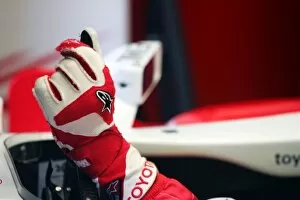 Images Dated 25th May 2006: Formula One World Championship: The glove of Ralf Schumacher Toyota TF106