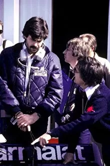 1980 Collection: Formula One World Championship: Gordon Murray Brabham Designer talks with Brabham Team Owner
