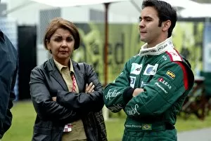 Images Dated 7th March 2003: Formula One World Championship: GP debutante Antonio Pizzonia Jaguar with his mother