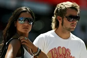 Images Dated 31st August 2007: Formula One World Championship: GP2 driver Andy Soucek with his girlfriend