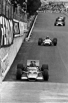 Monaco Gallery: Formula One World Championship: Graham Hill Lotus 49B, winner of Monaco for a historic fifth time in seven years