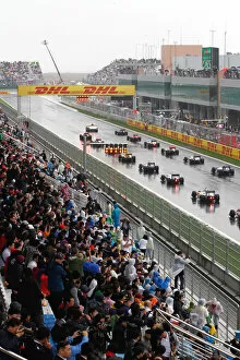 Images Dated 24th October 2010: Formula One World Championship: The grid lines up behind the Safety Car for the start of the race