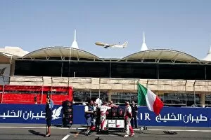Images Dated 12th March 2006: Formula One World Championship: The Gulf Air plane over the circuit