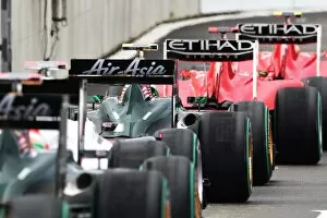 Best Images Collection: Formula One World Championship: Heikki Kovalainen Lotus T127 queues to start the second practice