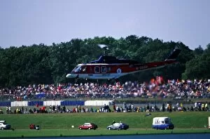 Images Dated 4th February 2002: Formula One World Championship: Helicopters turn Silverstone Circuit into the busiest Heliport in
