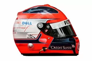 Images Dated 16th March 2007: Formula One World Championship: The helmet of Robert Kubica BMW Sauber F1