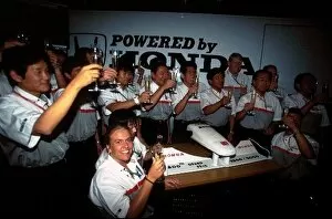 Images Dated 7th March 2005: Formula One World Championship: Honda, engine suppliers to BAR, celebrate their 200th F1 Grand Prix