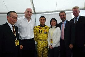Images Dated 17th April 2002: Formula One World Championship: Her Imperial Highness Princess Akiko, left 3rd right with Mr Orita