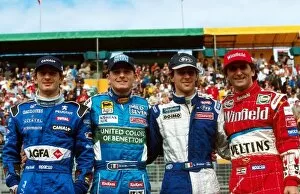 Images Dated 18th December 2000: Formula One World Championship: Four Italians in the race L to R, Jarno Trulli, Giancarlo Fisichella