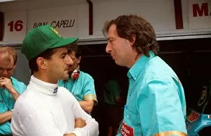 Images Dated 12th January 2001: Formula One World Championship: Ivan Capelli, left, talks with Ian Phillips