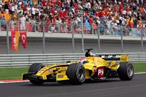 2005 Gallery: Formula One World Championship: Jason Tahinicioglu demonstrates a Jordan