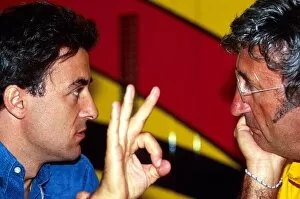 Formula One World Championship: Jean Alesi Benetton and Eddie Jordan Boss of Jordan GP