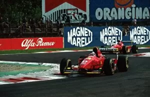 Italy Collection: Formula One World Championship: Jean Alesi Ferrari 412T1B who claimed his first pole but retired