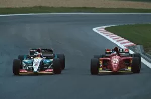 Overtake Gallery: Formula One World Championship: Jean Alesi Ferrari 412T2 and Rubens Barrichello